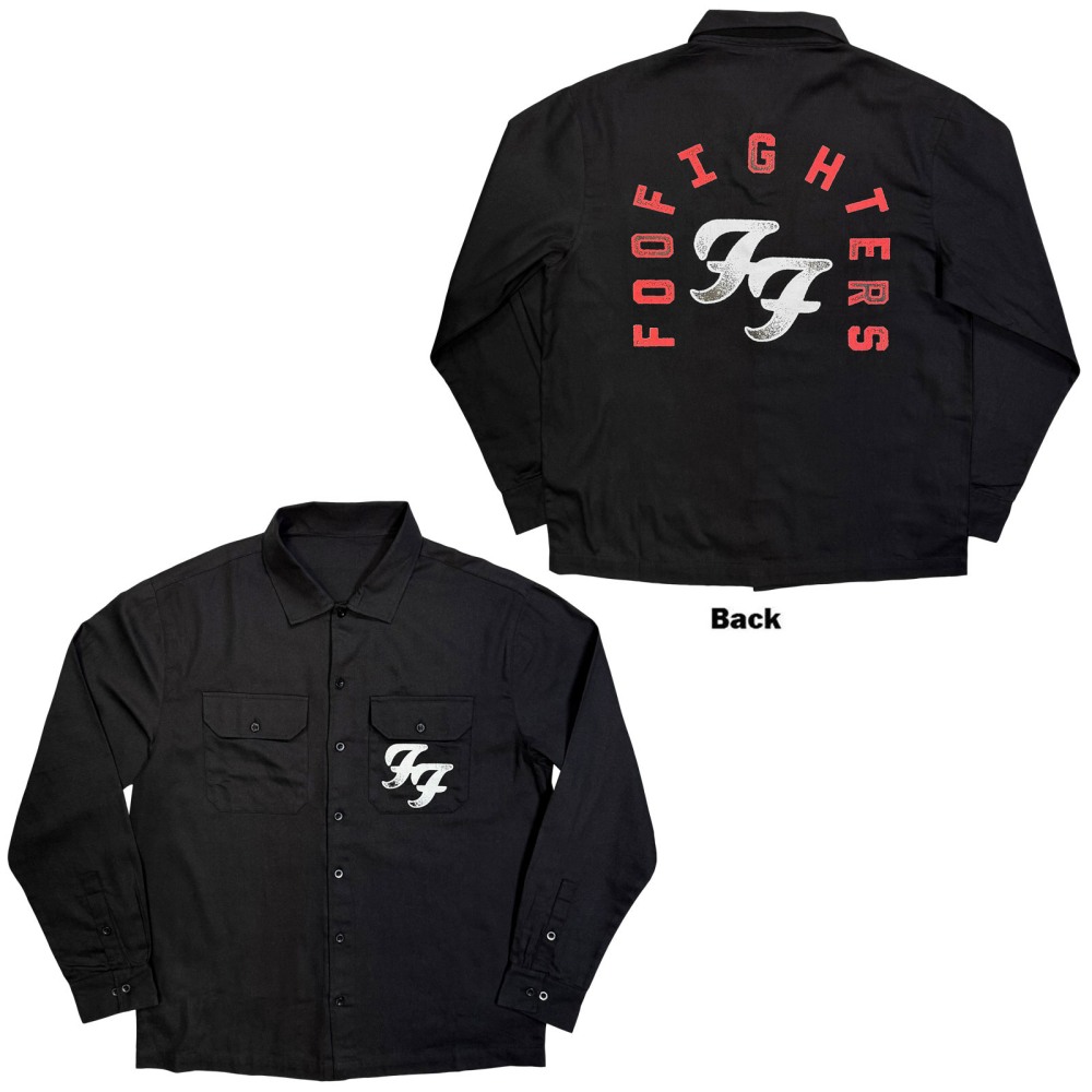 Foo Fighters - Red Arch Logo Shirt - Zwart